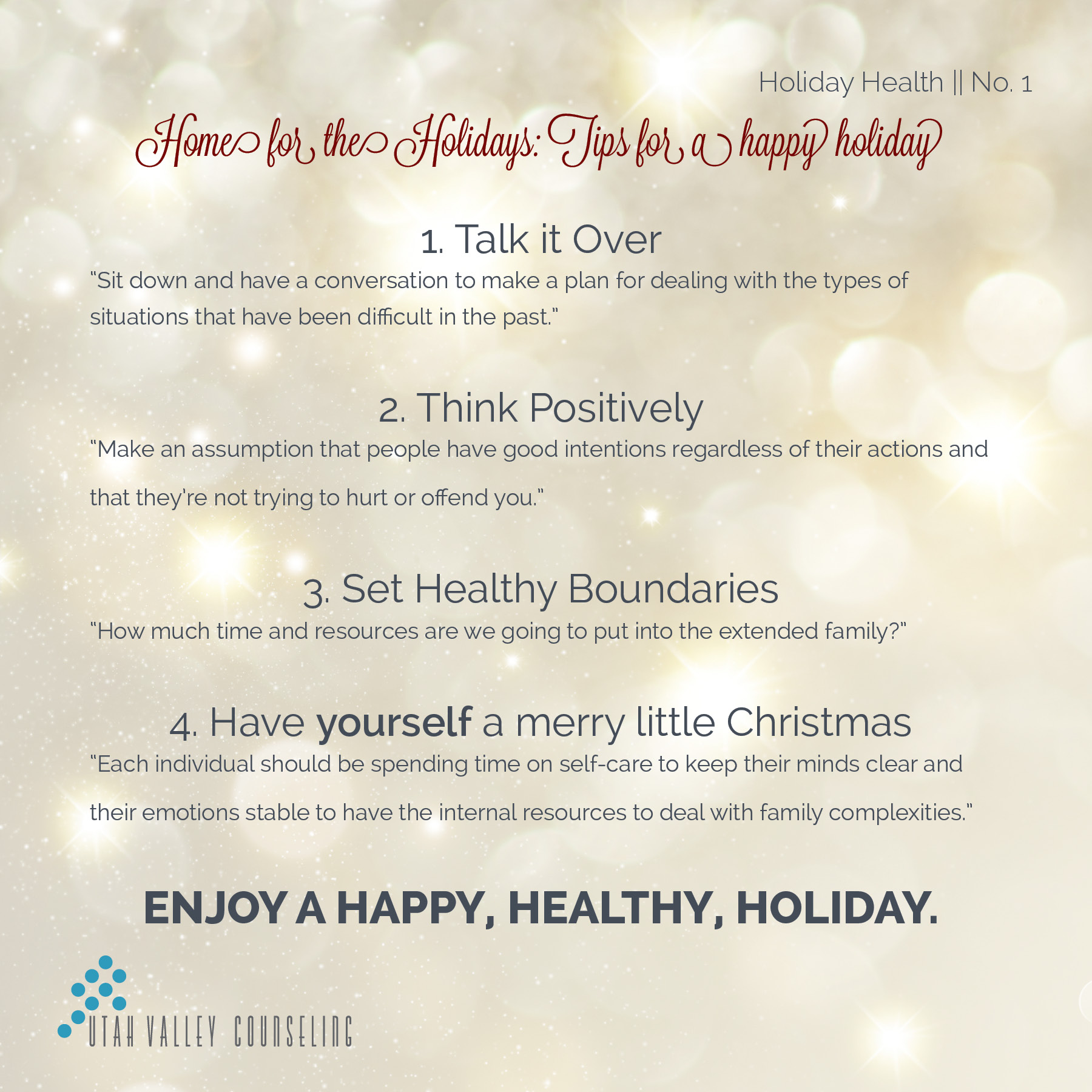 Holiday Tips for Family Events - Happy Holidays with Family
